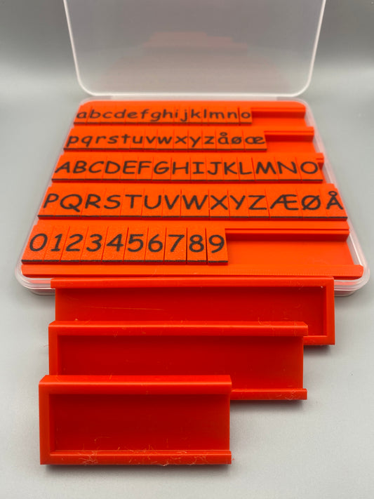Bogstavstempler – ABC Stempelsæt (10mm højde) – Skrifttype: Comic Sans